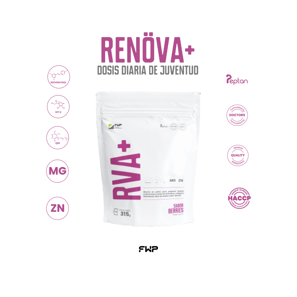 RENÖVA+ | Colágeno Hidrolizado & Complejo de Longevidad Celular